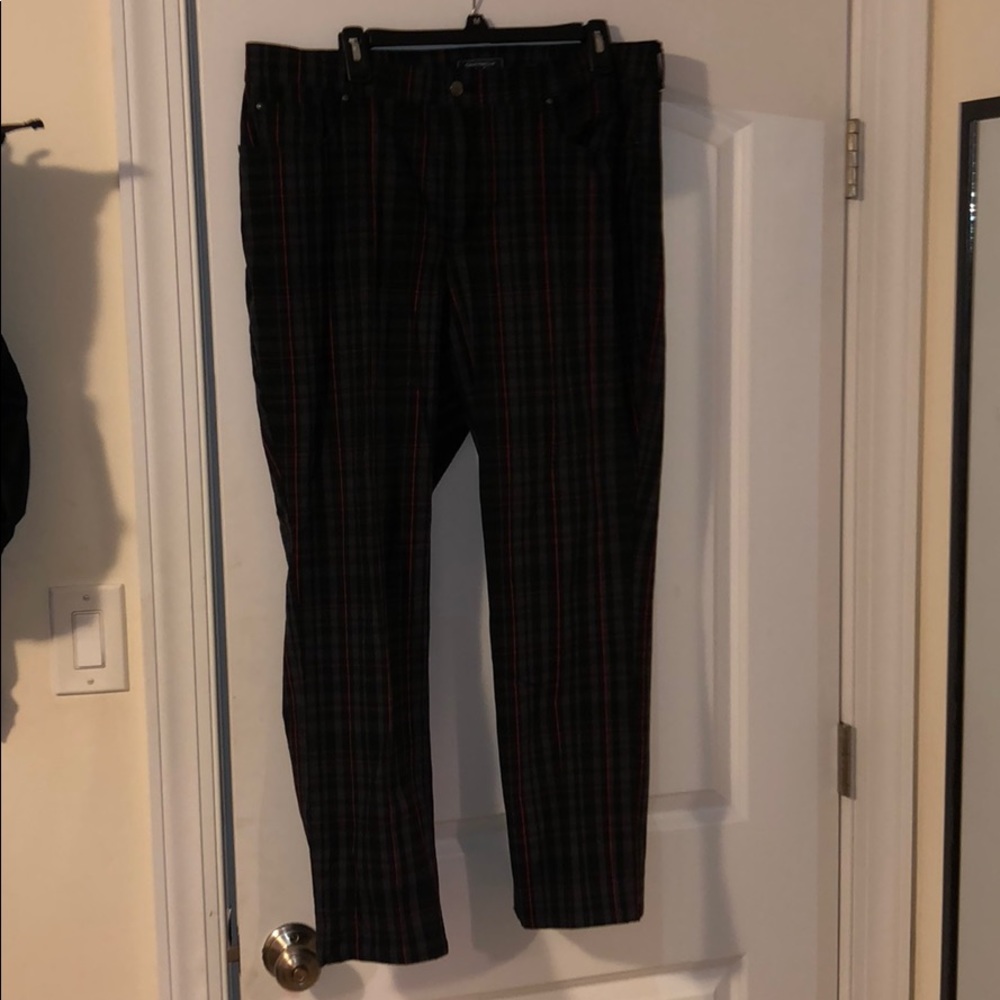 Black and red charter club pants